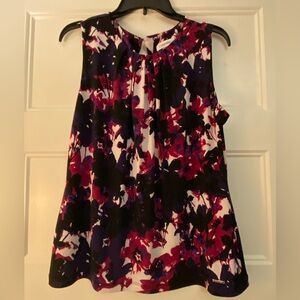 CALVIN KLEIN SLEEVELESS PLEAT FRONT TOP SZ XL